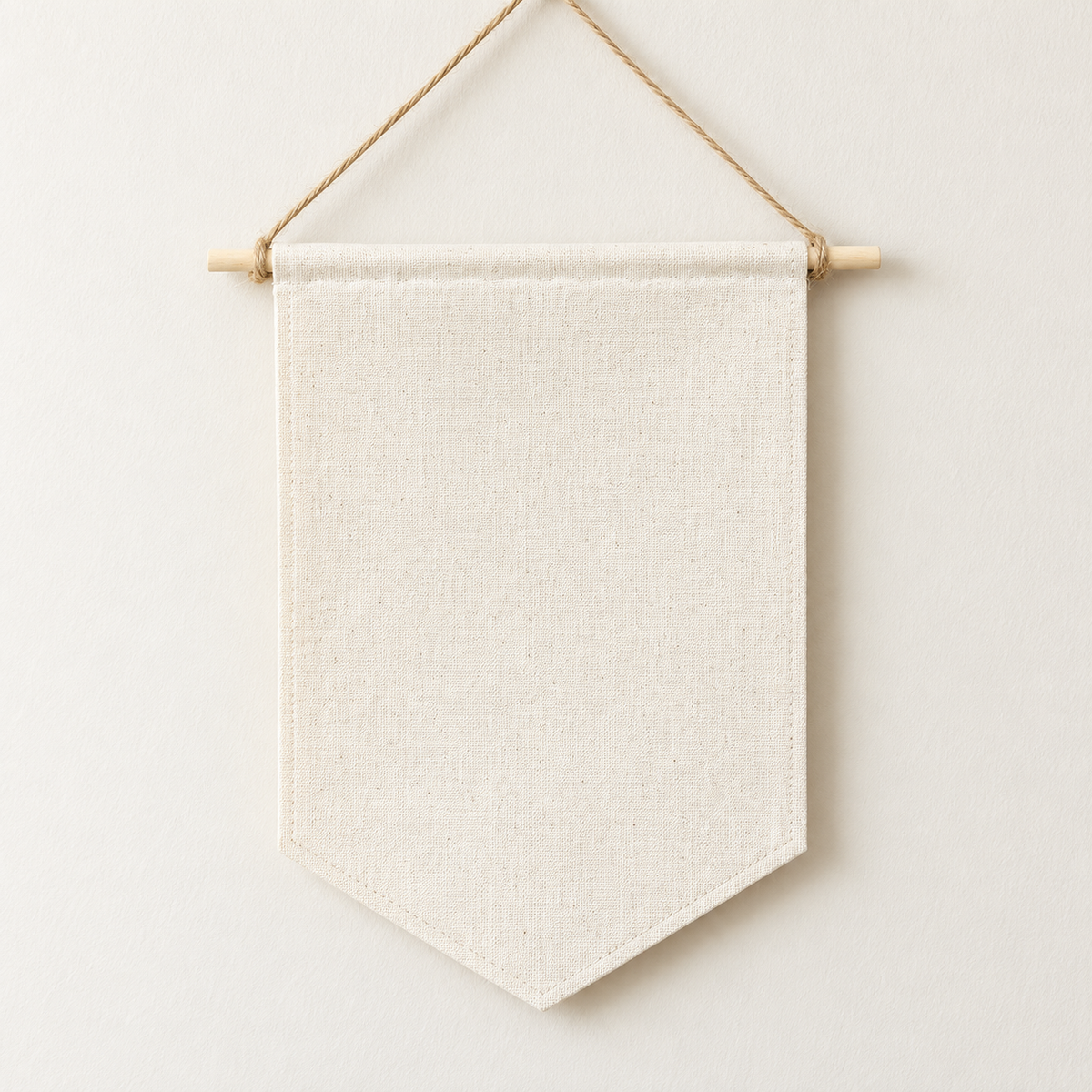 Natural Blank Canvas Pin Banner — canvas detail