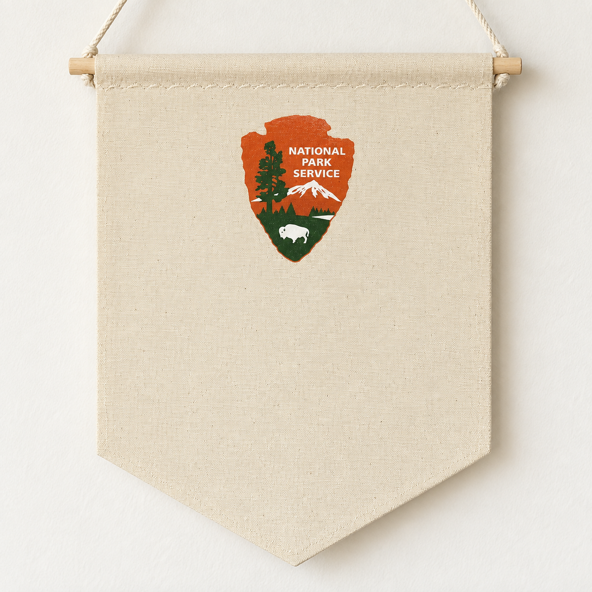 Natural National Parks Canvas Pin Banner — canvas detail