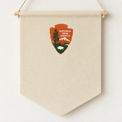 Natural National Parks Canvas Pin Banner — canvas detail