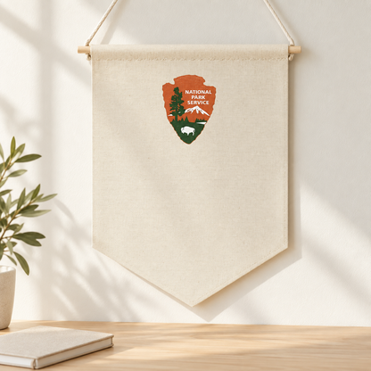 Natural National Parks Canvas Pin Banner — minimal workspace