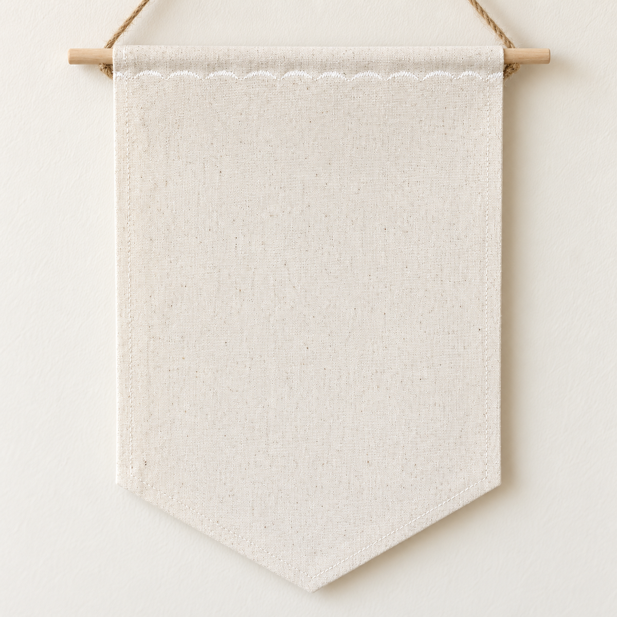 Natural Tall Blank Canvas Pin Banner — canvas detail
