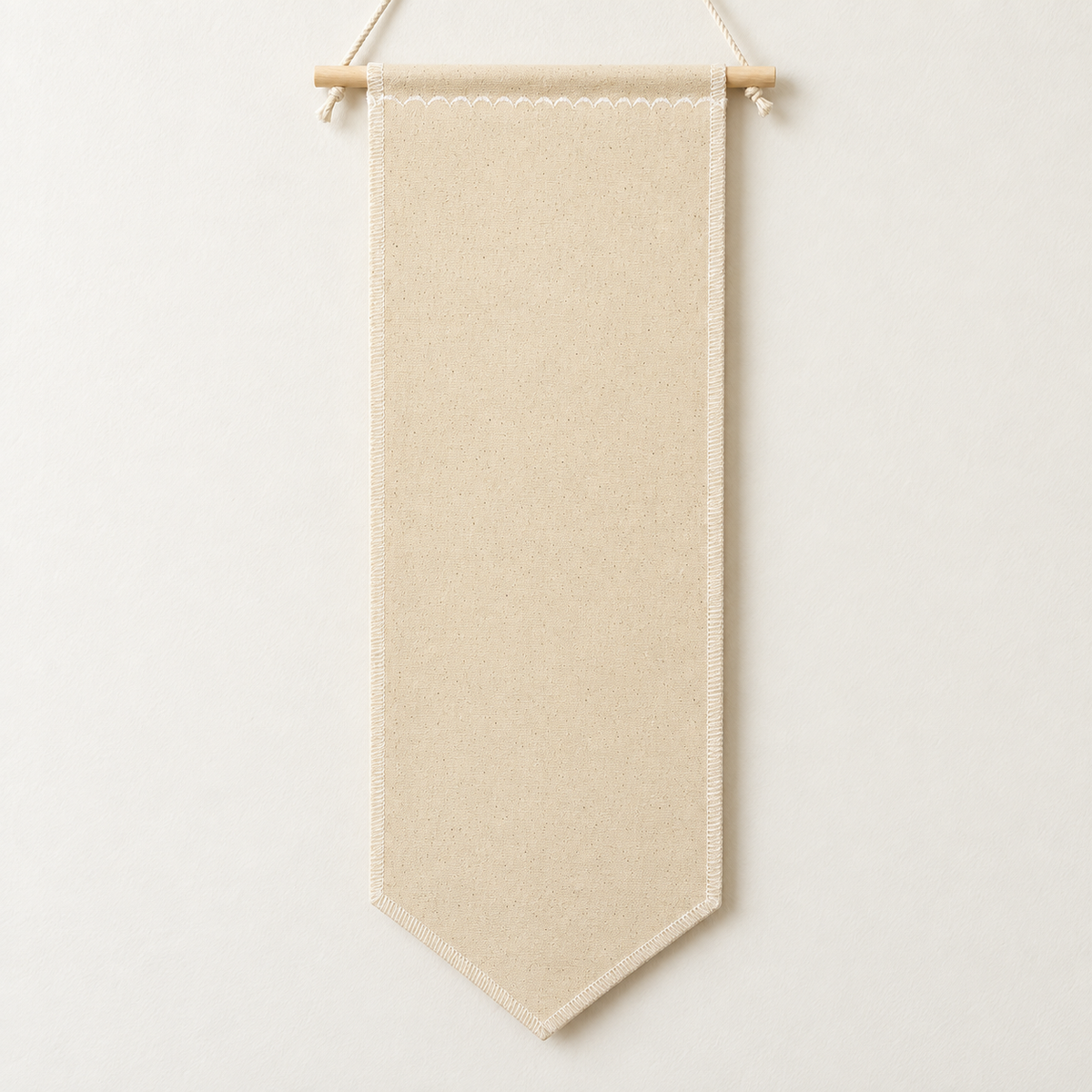Natural Tall Canvas Pin Banner — canvas detail